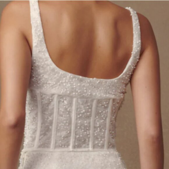 Meshki "Elsie" Pearl Beaded Bustier Top - Picture 2 of 9